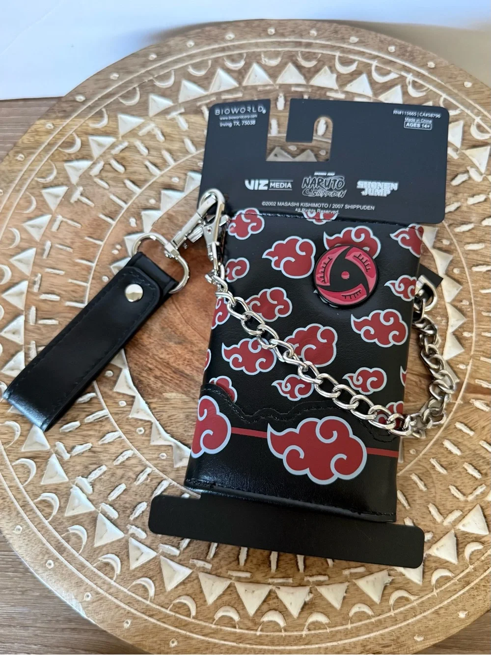 Naruto Shippuden Akatsuki Clouds Trifold Wallet Wristlet New